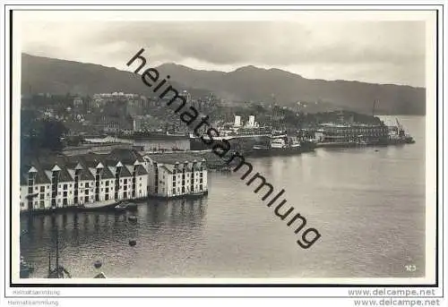 Bergen - Schiffe - Foto-AK 30er Jahre