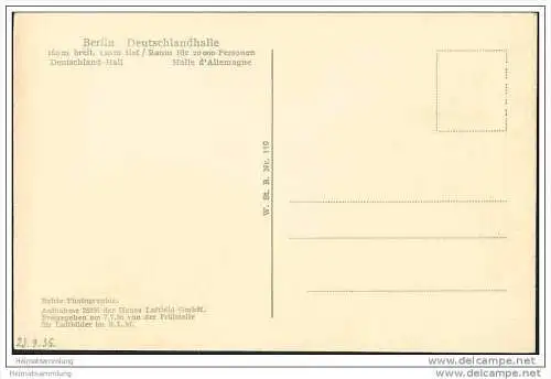 Berlin - Deutschlandhalle - Foto-AK 30er Jahre - Luftaufnahme