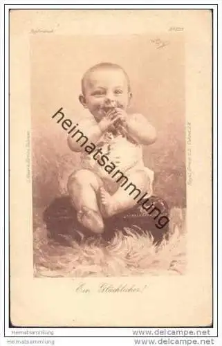 Ein Glücklicher! - Künstlerkarte signiert W. Tiroes Nr. 226