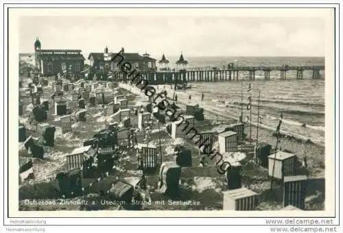 Ostseebad Zinnowitz auf Usedom - Strand mit Seebrücke