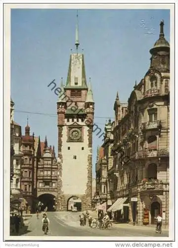 Freiburg im Breisgau - Martinstor - Farbphotokarte - Grossformat - Verlag Gebr. Metz Tübingen