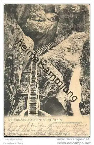 Bärenschützklamm - Der Grazer-Alpen-Club-Steig durch die Bärenschützschlucht