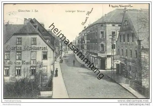 Glauchau - Leipziger Strasse - Garten Restaurant von Emil Uhlig