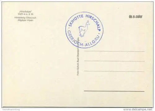 Hirschalpe - AK Grossformat - Verlag Foto-Scholl Bad Oberdorf