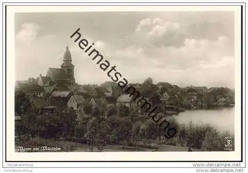 Waren-Müritz - Panorama - Foto-AK 30er Jahre