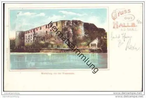 Gruss aus Halle - Moritzburg von der Wasserseite