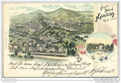 Gruss aus Bad Nauheim - Totale - Teichhaus