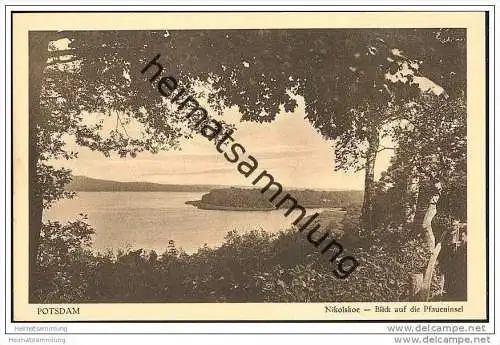 Berlin-Wannsee - Nikolskoe - Blick auf die Pfaueninsel