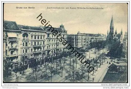 Berlin - Joachimsthaler-Strasse - Kaiser-Wilhelm-Gedächtniskirche - Strassenbahn