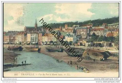 Trouville - Vue du port à Marée basse