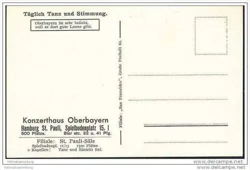 Hamburg - St. Pauli - Concerthaus Oberbayern Spielbudenplatz 15