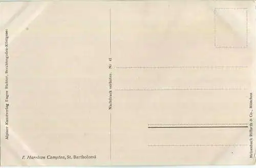 St. Bartholomä - Künstlerkarte E. Harrison Compton - Verlag Eugen Richter Berchtesgaden-Königsee