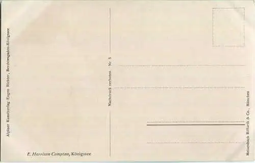 Königssee - Künstlerkarte E. Harrison Compton - Verlag Eugen Richter Berchtesgaden-Königsee