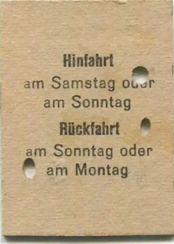 Schweiz - Sonntagsbillet Turgi Dullikon Olten Aarburg-Oftringen - Fahrkarte 1960