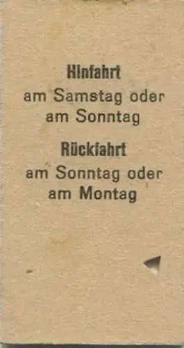 Schweiz - Sonntagsbillet Rüti (ZH) Zürich Letten via Uster oder Meilen - Fahrkarte 1960