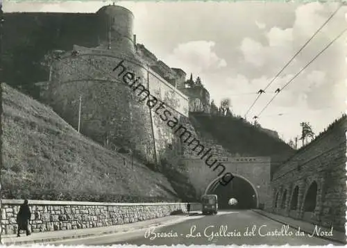 Brescia - la Galleria del Castello da Nord - Ediz. F. Micheletti Brescia - O-Bus - Foto-AK Grossformat