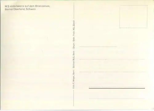 MS Interlaken auf dem Brienzersee - Fahrgastschiff - Edition BLS Bern