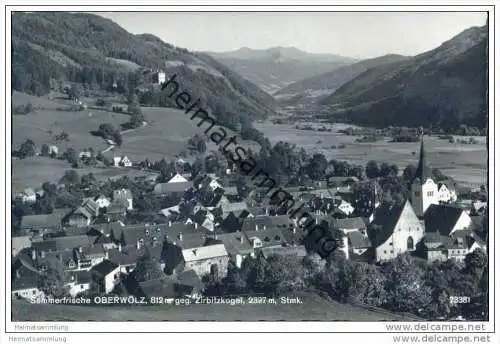 Sommerfrische Oberwölz gegen Zirbitzkogel - Foto-AK