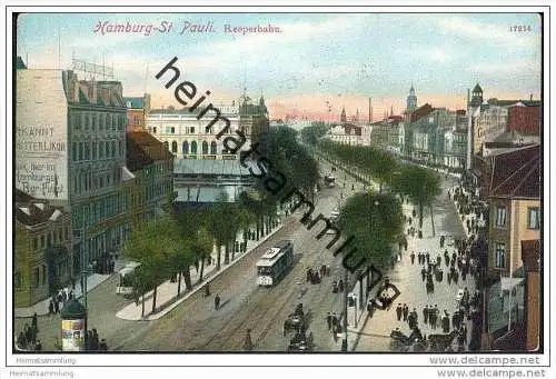 Hamburg - St. Pauli - Reeperbahn - Strassenbahn