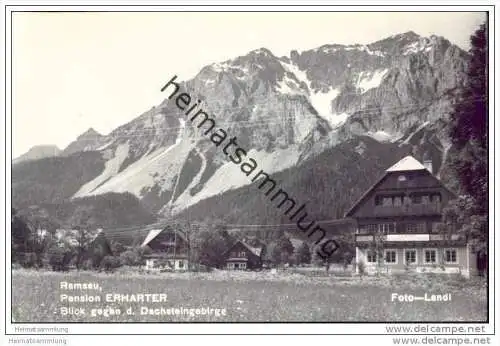 Ramsau - Pension Erharter - Blick gegen das Dachsteingebirge - Foto-AK