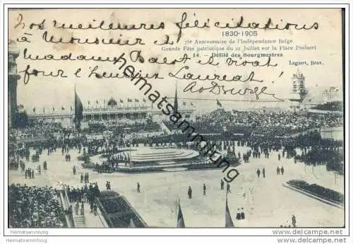 1830-1905 - 75e Anniversaire de l'Indépendance Belge - Défilé des Bourgmestres
