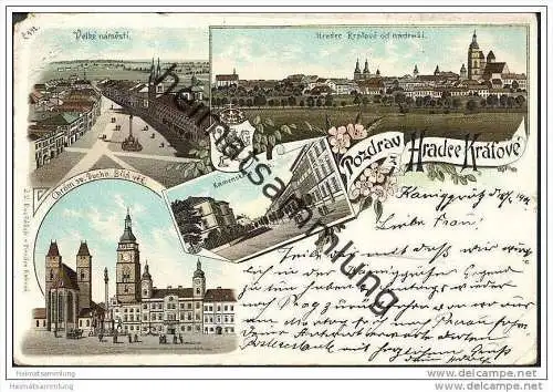 Hradec Kralove - Königgrätz - Lithographie