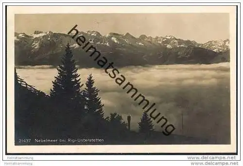 Nebelmeer bei Rigi-Unterstetten - Foto-AK