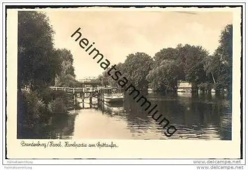 Brandenburg/Havel - Havelpartie am Spittaufer - Foto-AK 30er Jahre