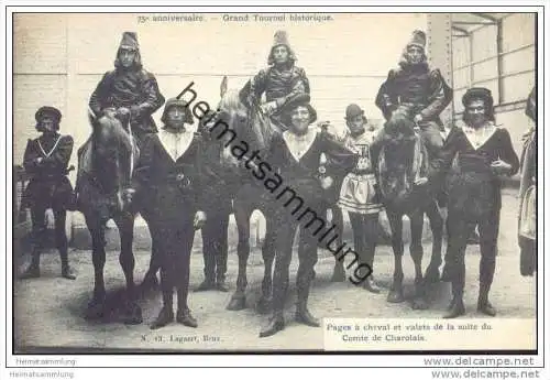 75e Anniversaire - Grand Tournoi historique - Pages à cheval et valets de la suite du Comte de Charolais