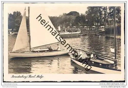 Brandenburg/Havel - Malge - Segelboot - Foto-AK 30er Jahre