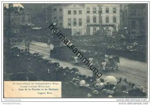 75e Anniversaire de l'Indépendance Belge - Grande Cortège Historique - Char de la Flandre et du Brabant