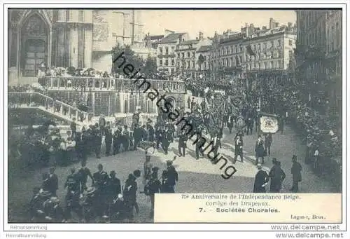 75e Anniversaire de l'Indépendance Belge - Cortège des Drapeaux - Sociétés Chorales