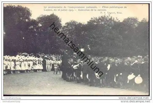 75e Anniversaire de l'Indépendance nationale - Fétes patriotiques de Laeken du 16 juillet 1905