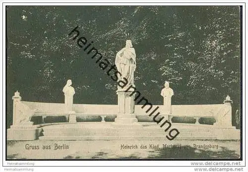 Berlin - Heinrich das Kind - Markgraf von Brandenburg - Denkmal