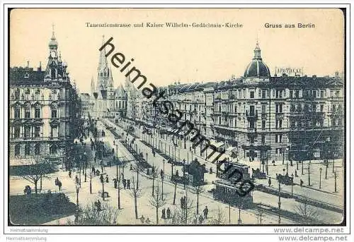 Berlin - Tauenzienstrasse - Kaiser Wilhelm Gedächtniskirche - Strassenbahn