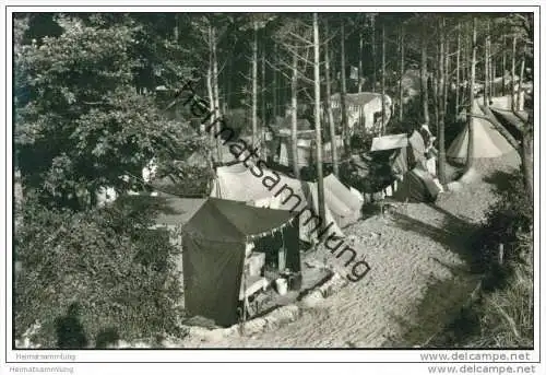 Ueckeritz auf Usedom - Zeltplatz - Foto-AK 1964