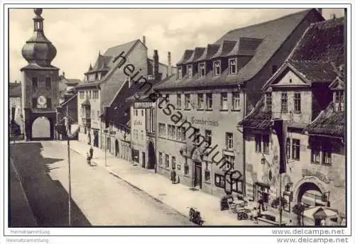 Saalfeld - Blankenburger Strasse mit Loch - Gasthof Gambrinus - Foto-AK 1960