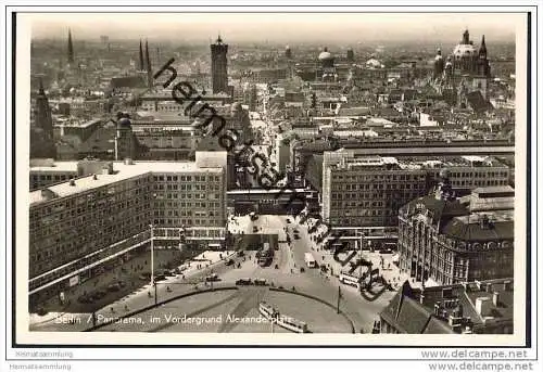 Berlin - Alexanderplatz - Strassenbahn - Bus - Foto-AK 30er Jahre