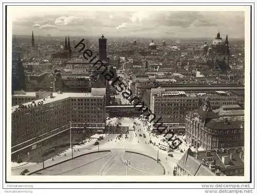 Berlin - Alexanderplatz mit Blick über Berlin - Foto-AK-Grossformat 30er Jahre