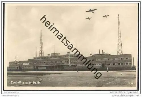 Berlin-Tempelhof - Flughafen Berlin - Foto-AK 20er Jahre