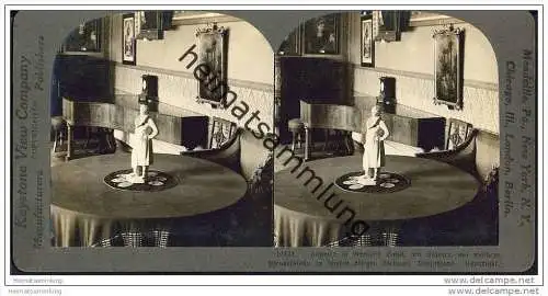 Weimar - Zimmer in Goethe's Haus - Klavier - Keystone View Company - Stereofotographie