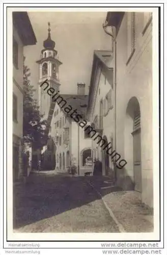 Strasse in Samaden - Foto-AK 30er Jahre
