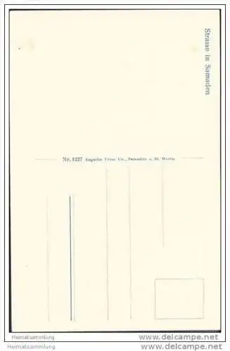 Strasse in Samaden - Foto-AK 30er Jahre