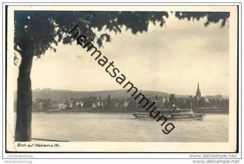 Bad Godesberg - Mehlem - Rheinschiff - Foto-AK - Englische Nachportomarke