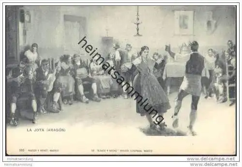 La Jota (Aragon) - Künstlerkarte ca. 1900