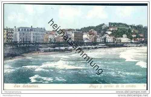 San Sebastian - Playa y hoteles de la concha ca. 1900