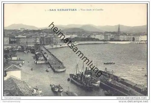 San Sebastian - Vista desde el Castillo - um 1910