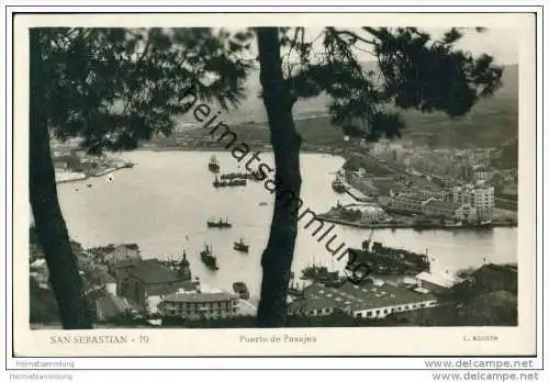 San Sebastian - Puerto de Pasajes - Foto-AK 40er Jahre