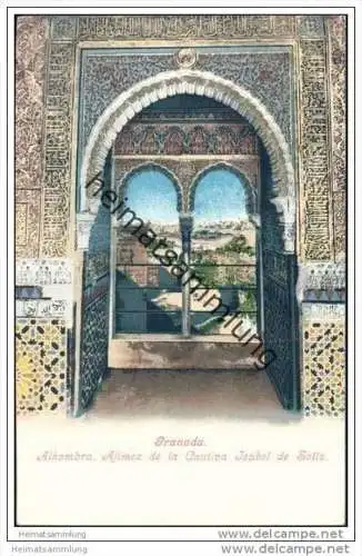 Granada - Alhambra - Ajimez de la Cautiva Jsabel de Solis ca. 1900