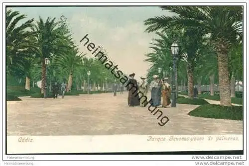 Cadiz - Parque Genoves-paseo de palmeras ca. 1900